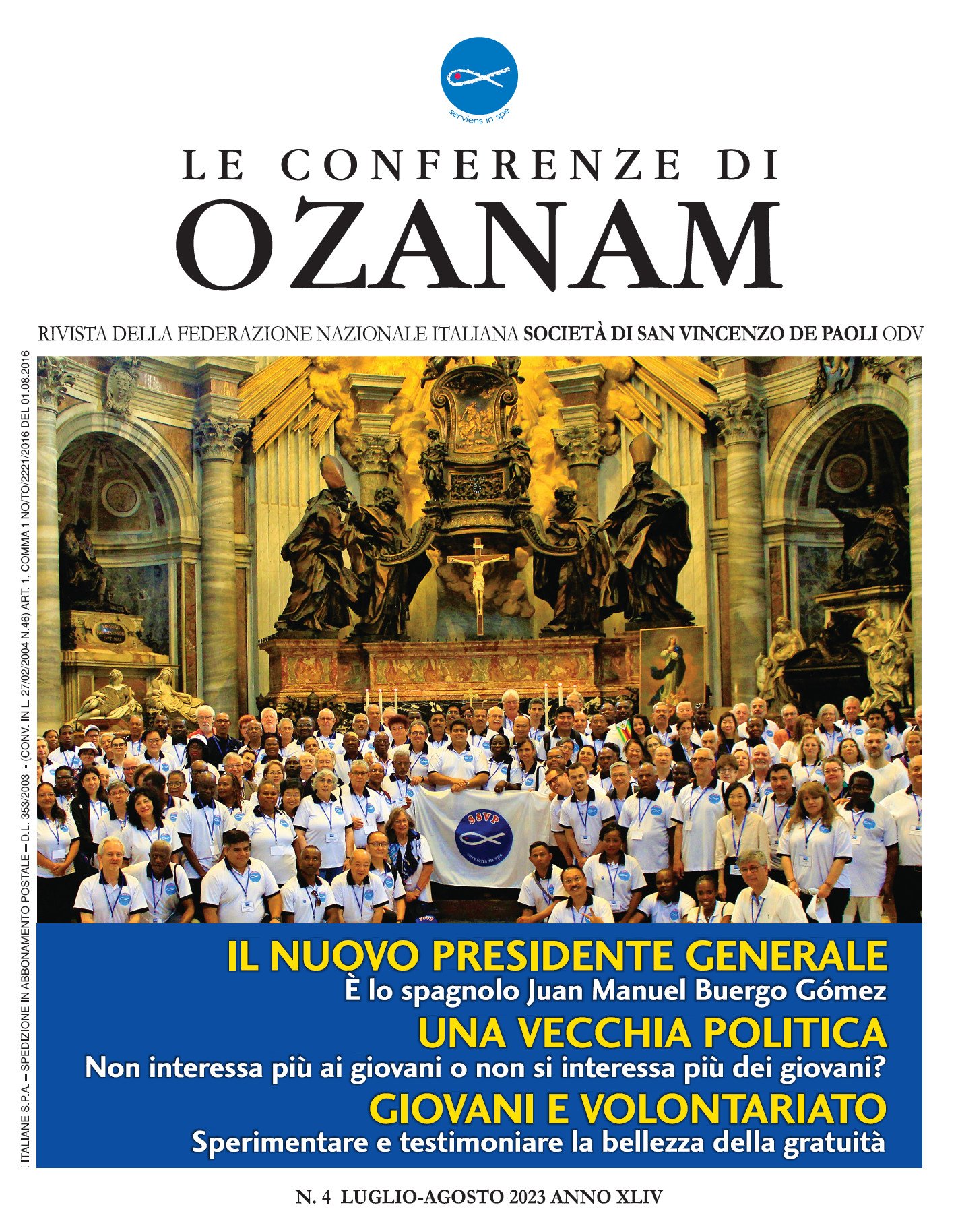 Rivista Le Conferenze di Ozanam, n. 4 2023 - luglio-agosto 2023