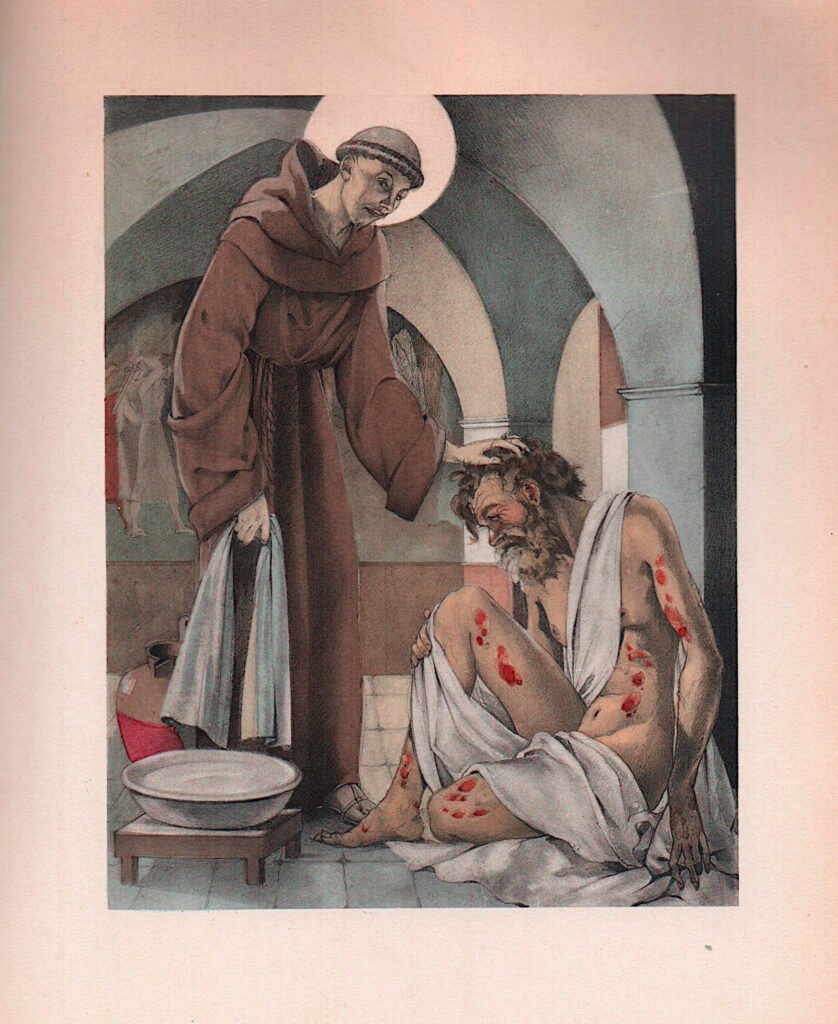Illustrazione di Brunbelleschi tratta da - I fioretti di San Francesco - Traduzione del Beato Federico Ozanam 