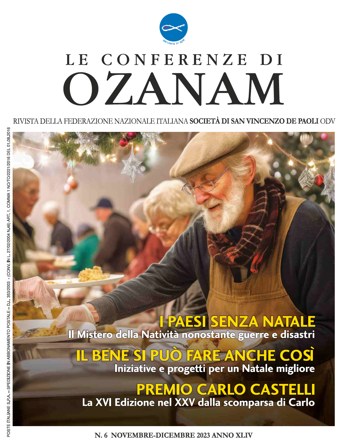 Copertina n. 6 - Novembre-dicembre 2023 - Rivista Le Conferenze di Ozanam
